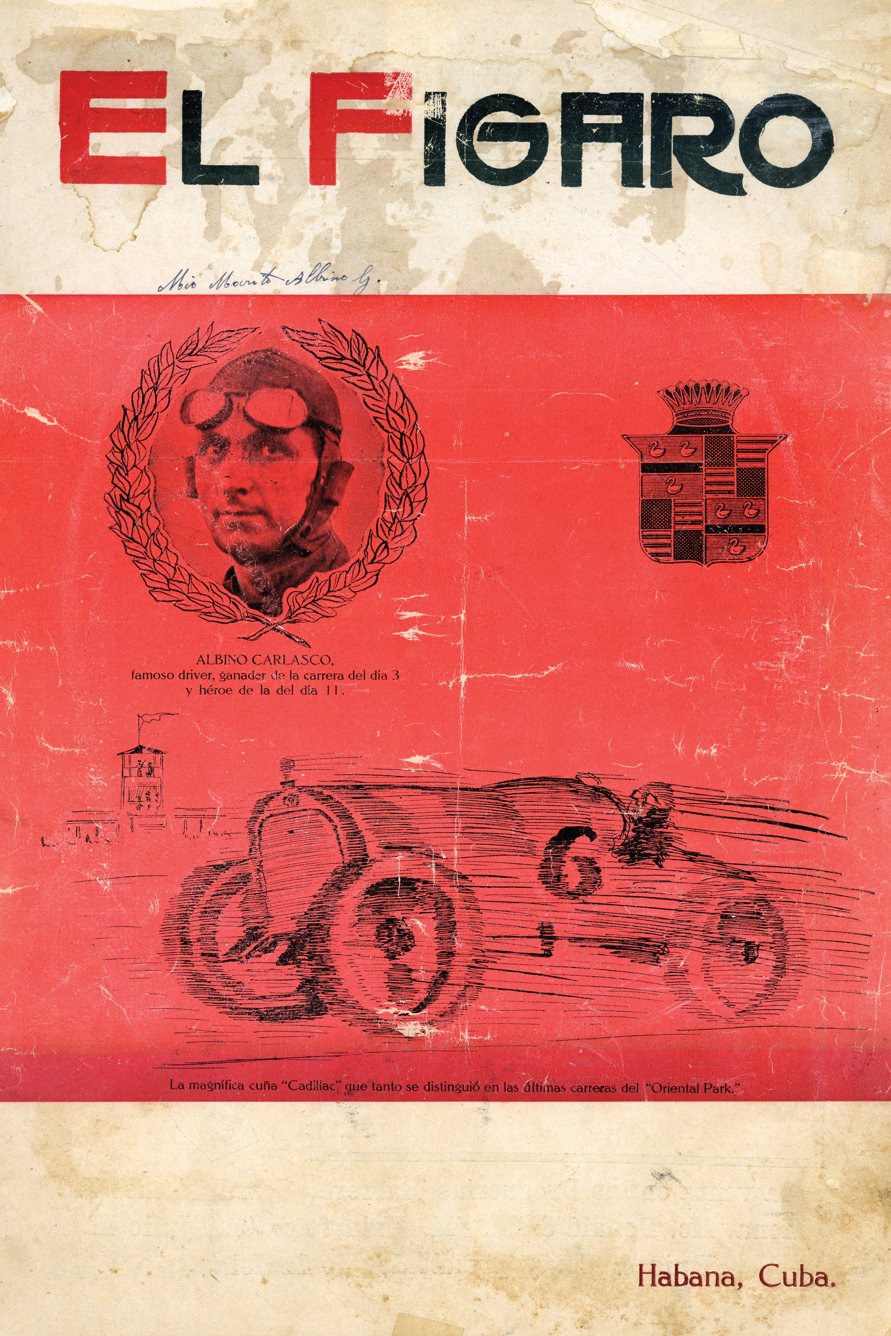 El Fígaro Havana Poster featuring Albino Garlasco and Red Cadillac No. 6