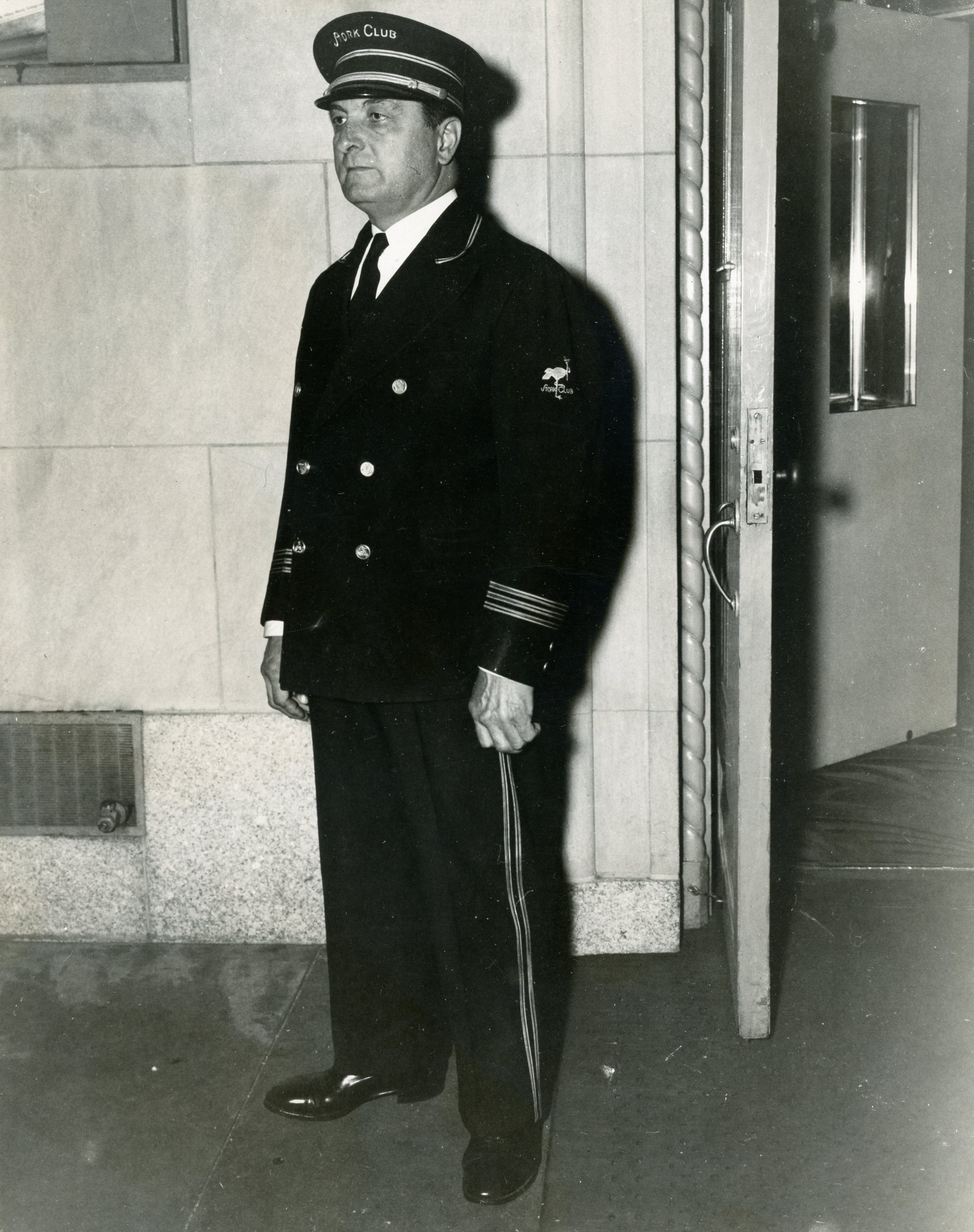 Albino Garlasco in Stork Club Doorman Uniform